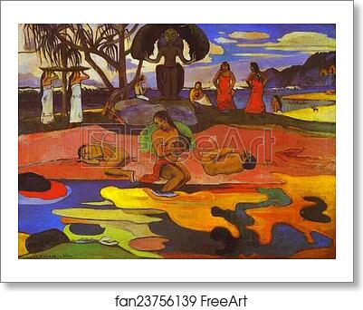 Free art print of Mahana no atua (Day of God) by Paul Gauguin