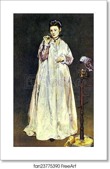 Free art print of Woman with a Parrot by Edouard Manet Free art print of Woman with a Parrot by Edouard Manet