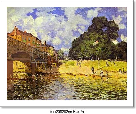 Free art print of Bridge at Hampton Court by Alfred Sisley Free art print of Bridge at Hampton Court by Alfred Sisley