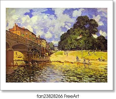 Free art print of Bridge at Hampton Court by Alfred Sisley