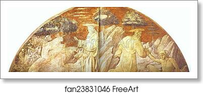 Free art print of The Creation of Animals, and the Creation of Man by Paolo Uccello