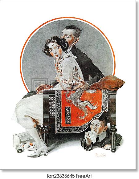 Free art print of Sneezing Spy by Norman Rockwell Free art print of Sneezing Spy by Norman Rockwell