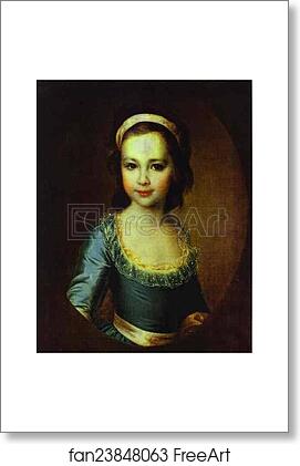 Free art print of Portrait of Countess Anna Vorontsova as a Child by Dmitry Levitzky