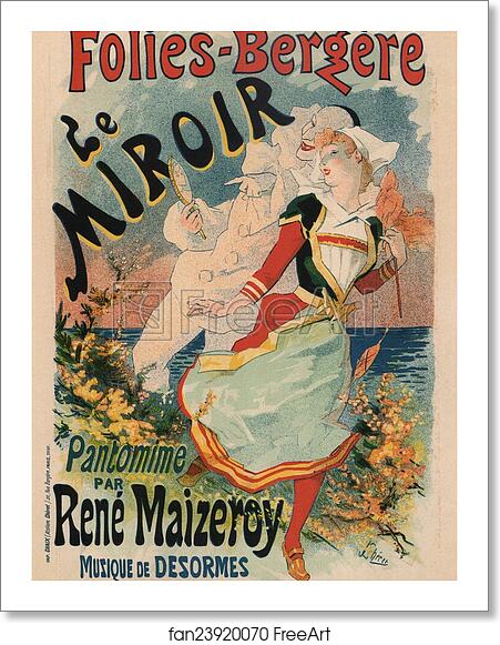 Free art print of Folies-Bergère Le Miroir by Jules Chéret