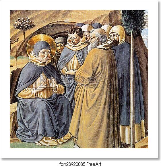 Free art print of Visit to the Monks of Mount Pisano. Detail by Benozzo Gozzoli Free art print of Visit to the Monks of Mount Pisano. Detail by Benozzo Gozzoli