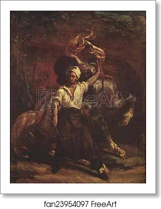 Free art print of The Blacksmith's Signboard by Jean Louis André Théodore Géricault