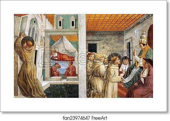 Free art print of Dream of Innocent III and the Confirmation of the Rule by Benozzo Gozzoli