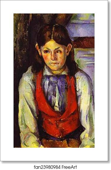Free art print of Boy in a Red Waistcoat by Paul Cézanne Free art print of Boy in a Red Waistcoat by Paul Cézanne