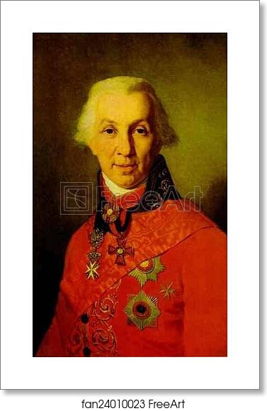 Free art print of Portrait of G. R. Derzhavin by Vladimir Borovikovsky