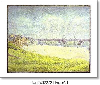 Free art print of View of Crotoy, the Valley by Georges Seurat