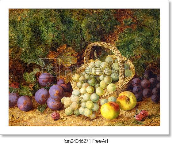 Free art print of Still Life of Fruit and a Basket by George Clare