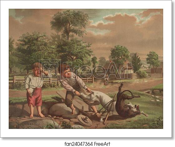 Free art print of The bone of contention by Archibald Willard Free art print of The bone of contention by Archibald Willard