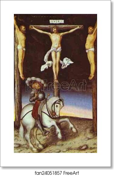 Free art print of The Crucifixion with the Converted Centurion by Lucas Cranach The Elder Free art print of The Crucifixion with the Converted Centurion by Lucas Cranach The Elder