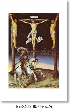 Free art print of The Crucifixion with the Converted Centurion by Lucas Cranach The Elder
