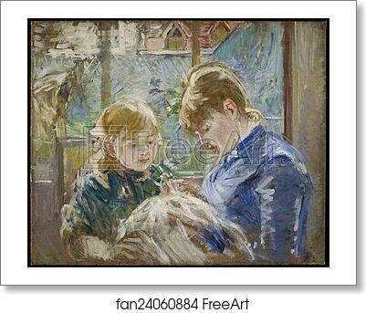 Free art print of The Artist's Daughter Julie and her Nanny by Berthe Morisot