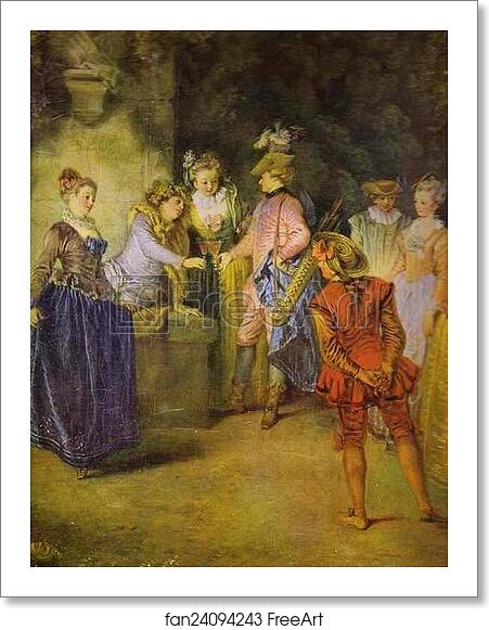 Free art print of Love in the French Theater. Detail by Jean-Antoine Watteau Free art print of Love in the French Theater. Detail by Jean-Antoine Watteau