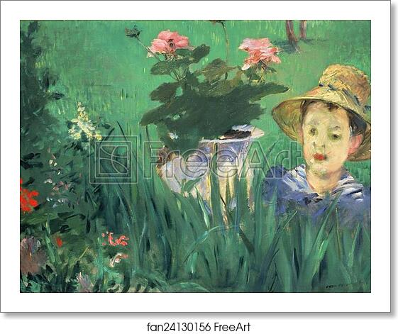 Free art print of Boy in Flowers (Jacques Hoschedé) by Édouard Manet