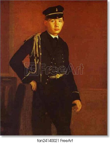 Free art print of Portrait of Achille de Gas in the Uniform of a Cadet by Edgar Degas