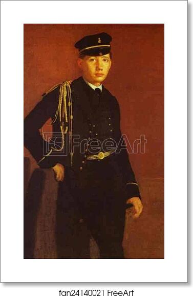 Free art print of Portrait of Achille de Gas in the Uniform of a Cadet by Edgar Degas