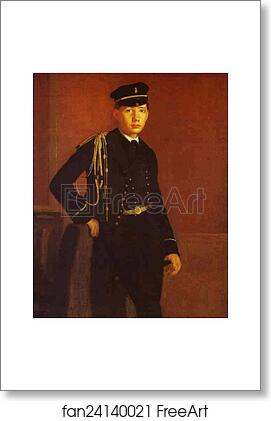 Free art print of Portrait of Achille de Gas in the Uniform of a Cadet by Edgar Degas