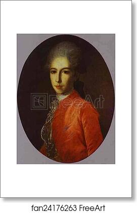 Free art print of Portrait of Prince Ivan Bariatinsky as a Youth by Fedor Rokotov