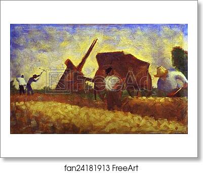 Free art print of Les Terrassiers by Georges Seurat