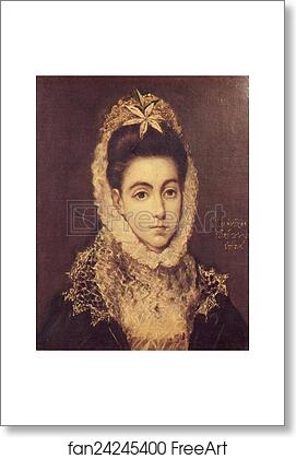 Free art print of Lady with a Flower in Her Hair by El Greco