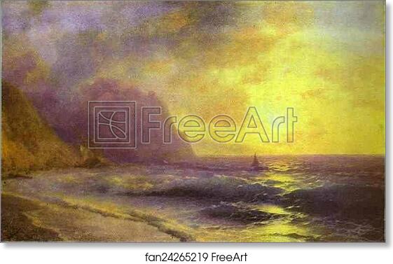Free art print of Sunset at Sea by Ivan Aivazovsky
