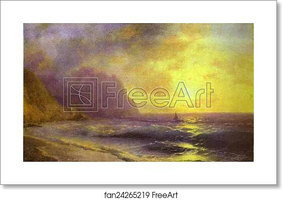 Free art print of Sunset at Sea by Ivan Aivazovsky Free art print of Sunset at Sea by Ivan Aivazovsky
