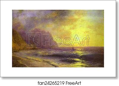Free art print of Sunset at Sea by Ivan Aivazovsky