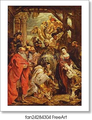 Free art print of Adoration of the Magi by Peter Paul Rubens