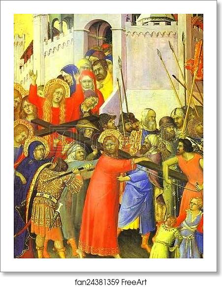 Free art print of The Road to Calvary by Simone Martini Free art print of The Road to Calvary by Simone Martini