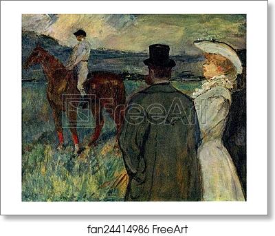 Free art print of At the Races by Henri De Toulouse-Lautrec