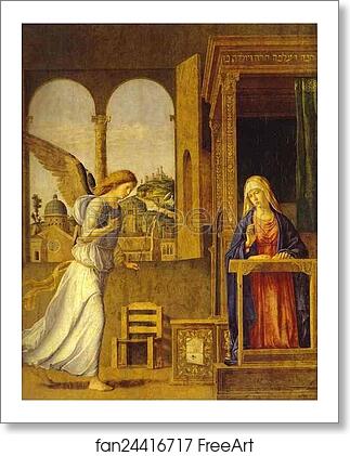 Free art print of Annunciation by Giovanni Battista Cima, Called Cima Da Conegliano