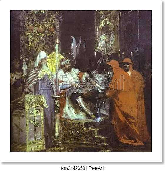 Free art print of Prince Alexander Nevsky Receiving Pope's Legates by Henryk Hector Siemiradzki