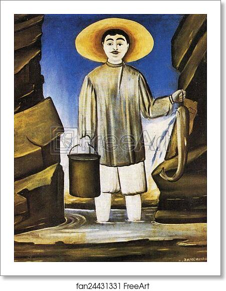Free art print of Fisherman among Rocks by Niko Pirosmani Free art print of Fisherman among Rocks by Niko Pirosmani