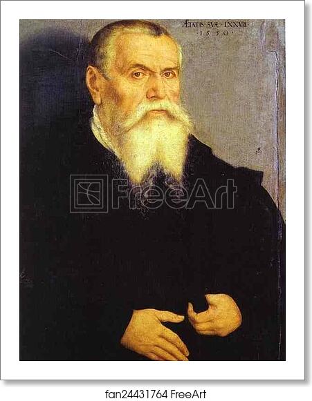 Free art print of Portrait of Lucas Cranach the Elder by Lucas Cranach The Younger Free art print of Portrait of Lucas Cranach the Elder by Lucas Cranach The Younger