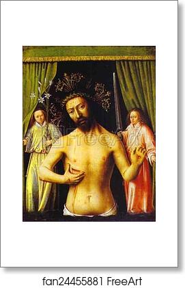 Free art print of Chtist as the Man of Sorrows by Petrus Christus