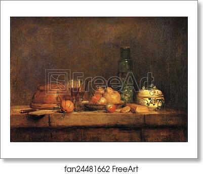 Free art print of The Olive Jar by Jean-Baptiste-Simeon Chardin