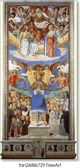 Free art print of St. Sebastian Intercessor by Benozzo Gozzoli
