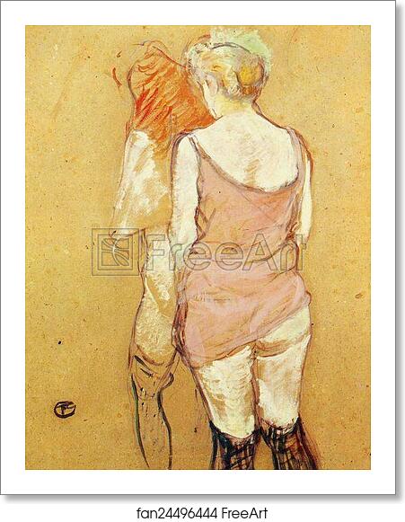 Free art print of Study for the Medical Inspection: Two Women, Partially Undressed, Seen from their Back by Henri De Toulouse-Lautrec Free art print of Study for the Medical Inspection: Two Women, Partially Undressed, Seen from their Back by Henri De Toulouse-Lautrec