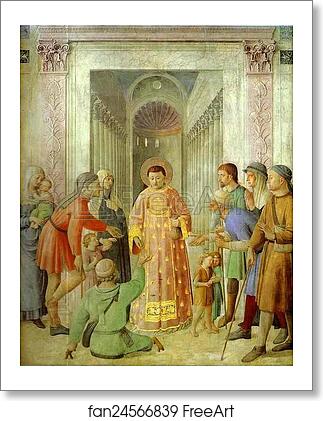 Free art print of Distributing of Alms by Fra Angelico