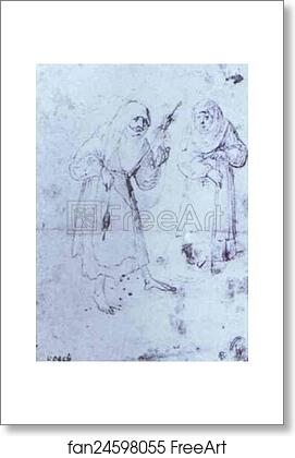 Free art print of Two Witches by Hieronymus Bosch