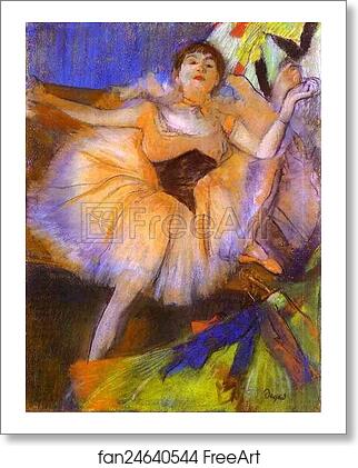 Free art print of Sitting Dancer (Danseuse assise) by Edgar Degas