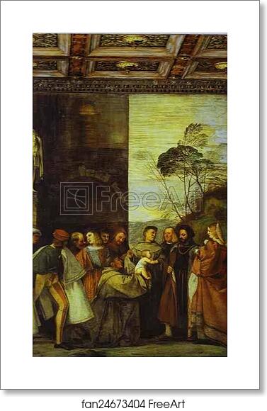 Free art print of The Miracle of the Newborn Child by Titian