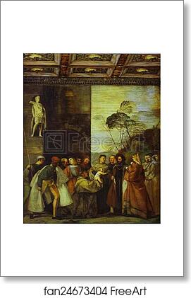 Free art print of The Miracle of the Newborn Child by Titian