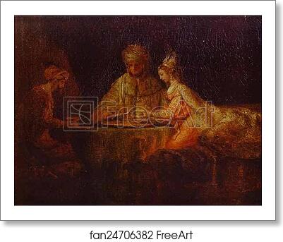 Free art print of Assuerus, Haman and Esther by Rembrandt Harmenszoon Van Rijn Free art print of Assuerus, Haman and Esther by Rembrandt Harmenszoon Van Rijn