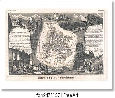 Free art print of Dept. des Hautes Pyrenees. by Victor Jules Levasseur Free art print of Dept. des Hautes Pyrenees. by Victor Jules Levasseur