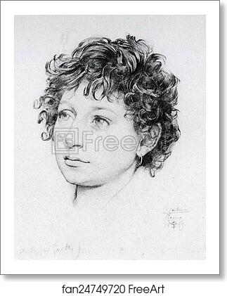 Free art print of Study of the Head of a Model Called Agostino, for the Figure of Giotto in Cimabue's Madonna by Frederick Leighton