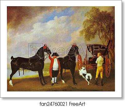 Free art print of The Prince of Wales's Phaeton by George Stubbs